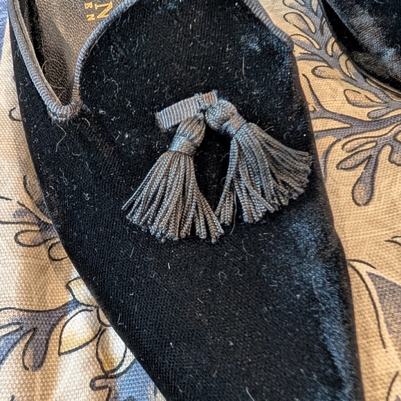 Ralph Lauren Black Tassel Women's Mules - Picture 3 of 4